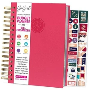 Budget Planner & Monthly Bill Organizer – Monthly A5 (5.3" x 8") Hot Pink - Picture 1 of 7