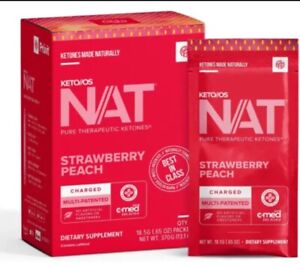 Pruvit NAT KETO OS Strawberry Peach 20 Packets New Box Sealed 01/2025