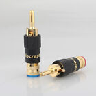 10mm Rhodium Gold Plated Audio Speaker Cable Banana Plug Self-locking Connector