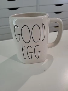 Rae Dunn Good Egg Bad Egg Coffee Mug #192 By Magenta Glossy White  - Picture 1 of 4