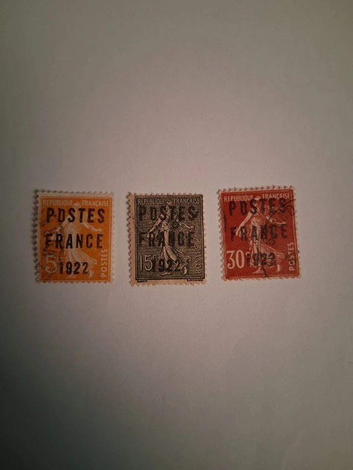  Timbres de France Préoblitéré Oblitéré N 36/37/38     Postes FRANCE 1922 - Photo 1/1