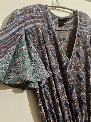 Precioso 🌸Vestido Floral Vintage DIANE FREIS 1980’s Talla M/L Volantes Foto 1 de 4