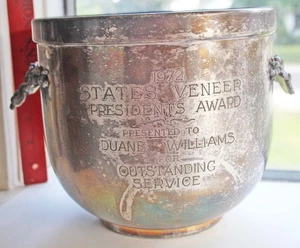 VNTG Trophy Award Eiskübel Schale Gorham versilbert Pflanzgefäß Vase? LESEN - Bild 1 von 8