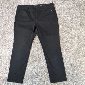 J Jill Denim Authentic Fit Slim Ankle Damen Jeans Größe 14P Schwarz Stretch Petite - Bild 1 von 4