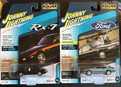 Johnny Lightning Release 2 Mazda RX-7 & 1986 Ford Mustang SVO - Image 1 of 3