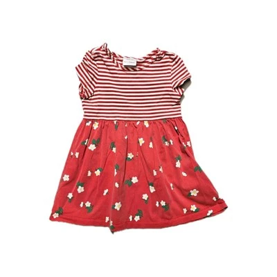 Vestido Hanna Andersson feminino listrado floral vermelho 5 - Imagem 1 de 4