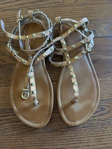 Target Brand Mossimo Studded Gladiator Sandals Gold Size 7 - Picture 1 of 1