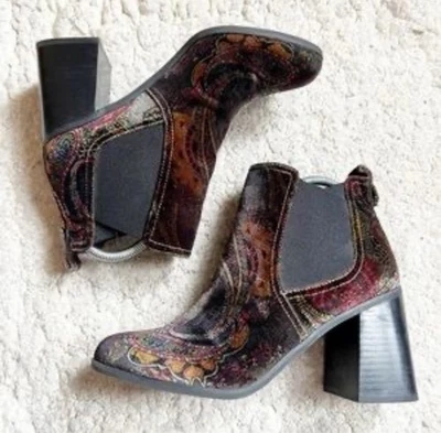 Botín de terciopelo negro para mujer BP en cachemira talla 6,5 Foto 1 de 4