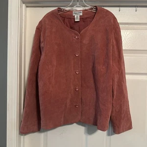 PENDLETON Suede Leather Purple Bell Style Lightweight Jacket Womens 3X Vintage - Picture 1 of 7
