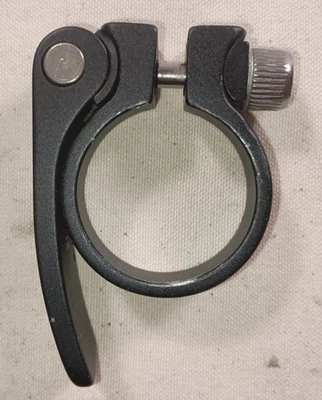 Abrazadera de tija de sillín de liberación rápida 35 mm aluminio negro - buen estado Foto 1 de 4