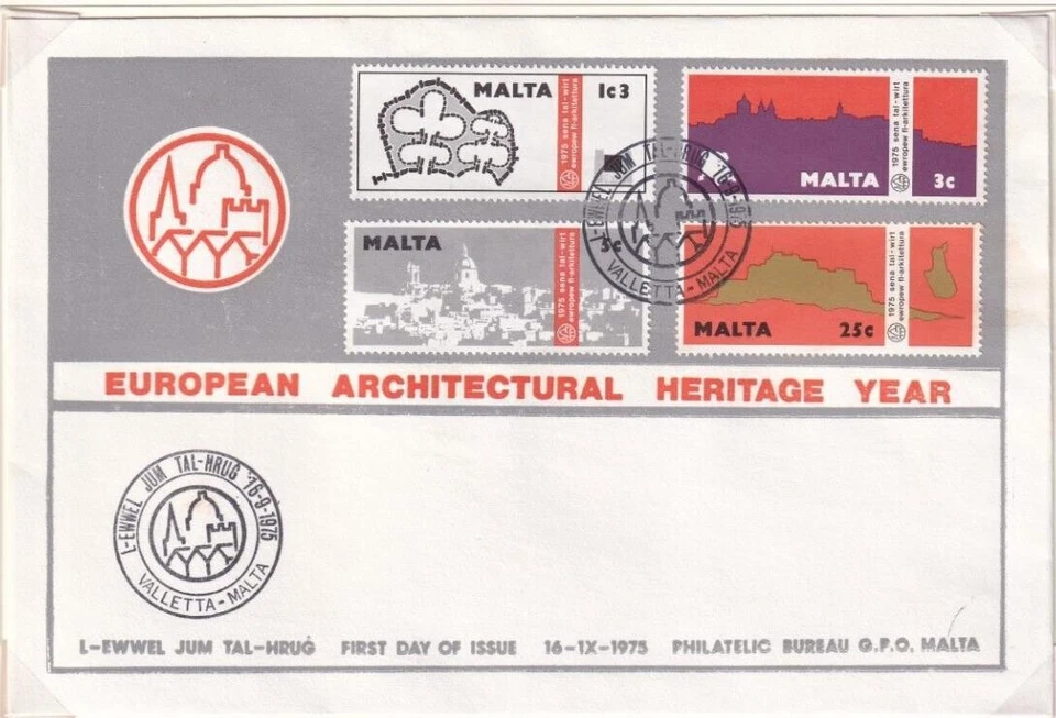 SA21d Malta 1975 Architectural Heritage Year FDC - Image 1 of 1