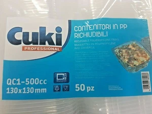 50 VASCHETTE CONTENITORE MICROONDE CC 500 ALIMENTI CUKI PROFESSIONALI OVALI* - Foto 1 di 3