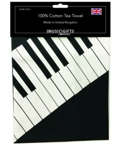 Piano Keyboard Tea Towel - Music Gift - Music Tea Towel for Students & Teachers - Zdjęcie 1 z 1