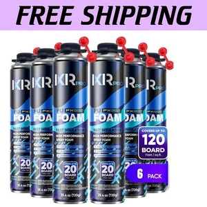 Fast-Drying Spray Foam Insulation - 25.4 oz Cans Ideal for Thermal Soundproofing - Picture 1 of 9