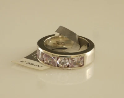 ESPRIT JEWELS Ring Gr 18  925 Sterlingsilber mit Zirkonia flieder und klar - Bild 1 von 2