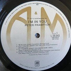 Peter Frampton I'm In You Australia pressing 12'' vinyl Lp rare rock 1977 - Picture 1 of 1