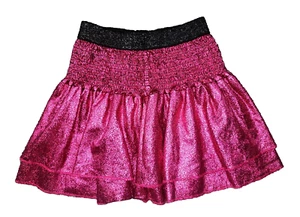 365 Kids Girls Pink Metallic Layered Ruffle Skirt Size 5 - Picture 1 of 5