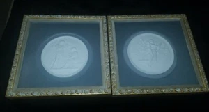 2 ROYAL COPENHAGAN DISC PLAQUES BOTH FRAMED CLASSICAL ENERET VINTAGE 1965 - Picture 1 of 12