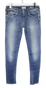 REPLAY Luz Jeans Women's W28/L30 Slim Fit Zip Fly Faded Whiskers Pocket Stretch - Picture 1 of 13