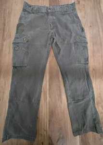 Carhartt B342 MOS Cargo Hose Grün Double Knee Canvas Skater Grunge Arbeit 36x32 - Bild 1 von 5