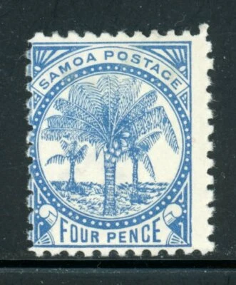 Palmeiras SAMOA SG61 MH 1895-1900 4p azuis Perf 11 CV$17 - Imagem 1 de 2