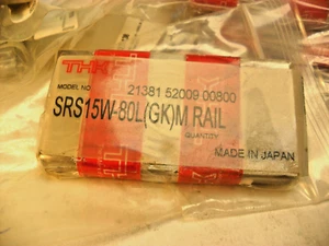 THK SRS15W-80L(GK)M RAIL Factory Sealed, Stainless - 21381 52009 00800 - Picture 1 of 4