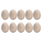  10 Pcs Wood Hand Painted Wooden Eggs Child Artificial Graffiti