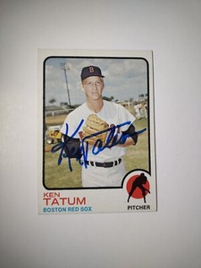 1973 Topps Ken Tatum Autograph Signed Card Boston Red Sox #463