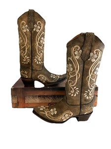 Circle G by Corral Women's Flora Multi Color Cowboy Boots L5175 Size 7 Snip Toe - Picture 1 of 8