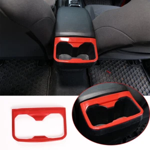 Kit For T@yota T@coma 2016-20 Red ABS Rear Seat Cup Holder Panel Decorative Trim - Foto 1 di 12