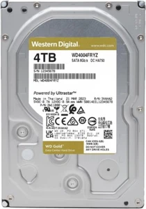 Western Digital WD Gold 4TB Hard Disk Classe Enterprise 3.5" 7200 RPM WD4004FRYZ - Foto 1 di 5