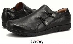 Taos Footwear Blend leather comfort slip on bootie shoes Taos Shoes Blend Black - Picture 1 of 10