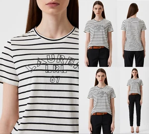 Lauren Ralph Lauren Logo Label Print T-shirt Blouse Top Shirt M - Picture 1 of 20