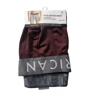 Calzoncillos boxer flexible American Eagle para hombre borgoña 6"" entrepierna talla XS absorbentes, cómodos - Imagen 1 de 4