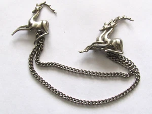 VINTAGE CHRISTMAS SWEATER GUARD CHAIN REINDEER - Picture 1 of 5