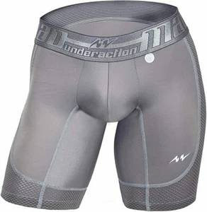 Mao Sports Boxer Compression Shorts Mid-Cut MicroFibre Sportwear Gray 7021 3 - Bild 1 von 5