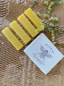 DIRECT from BEEKEEPER - 100% Natural PURE Australian Beeswax - 4 block set - 60g - Picture 1 of 3