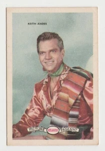 Tarjeta coleccionable Keith Andes 1958 Atlantic Picture Pageant #4 estrella de cine - Imagen 1 de 2