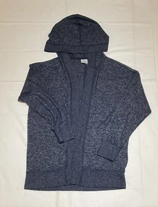 Gap Kids Small 6/7 Blue Heather Hooded Open Cardigan No Buttons - Picture 1 of 6