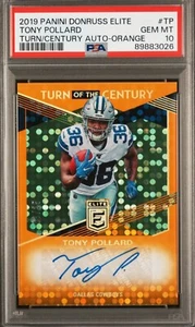 Tony Pollard PSA 10 Auto 2019 Panini Turn of Century Orange Titans #'d /25 - Picture 1 of 2