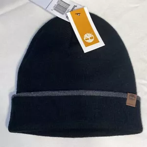 Timberland Adult Black Beanie Knit Winter Hat T100366C - Picture 1 of 5