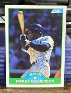 1989 Score Baseball Card #70 Rickey Henderson New York Yankees HOF NY