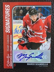 MARCO SCANDELLA AUTO TEAM CANADA  2011-12 OPC TEAM CANADA SIGNATURES AUTOGRAPH