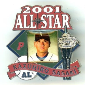 2001 Kazuhiro Sasaki MLB All-Star Game Player Pin Seattle Mariners PDI Japanese - Picture 1 of 1
