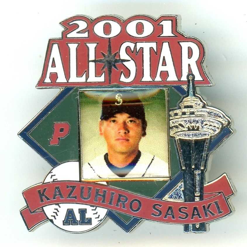 2001 Kazuhiro Sasaki MLB All-Star Game Player Pin Seattle Mariners PDI Japanese - Image 1 of 1