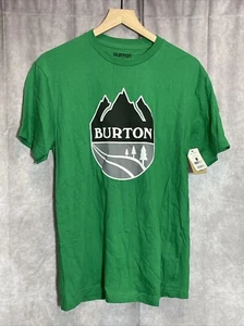 NWT Burton T Shirt Adult M Kelly Green Mountain High 100% Cotton - Picture 1 of 5