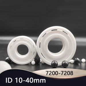 Ceramic Angular Contact Bearing Zirconia ZrO2 7000 7002 7003 to 7208 ID 10-40mm - Picture 1 of 5
