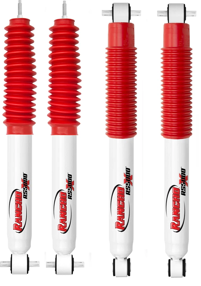 "Amortiguadores delanteros y traseros Rancho RS5000X para Jeep Wrangler TJ 1997-2006 con elevación de 0-1""" Foto 1 de 3