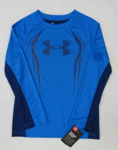 Under Armour Boy's Long Sleeve Brilliant Blue Shirt Size 5 - Picture 1 of 3