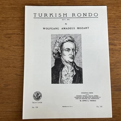 Turkish Rondo~KV 331~Mozart~Progressive 500 Series~#550~Art Publication Society - Image 1 of 4